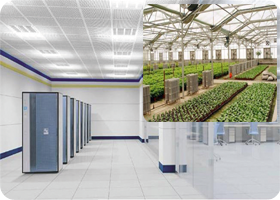 Clean room, planting field, building temperature applications